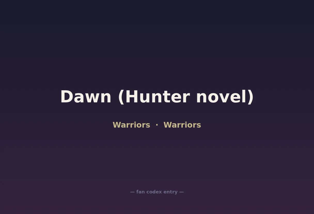 Dawn (Hunter novel)